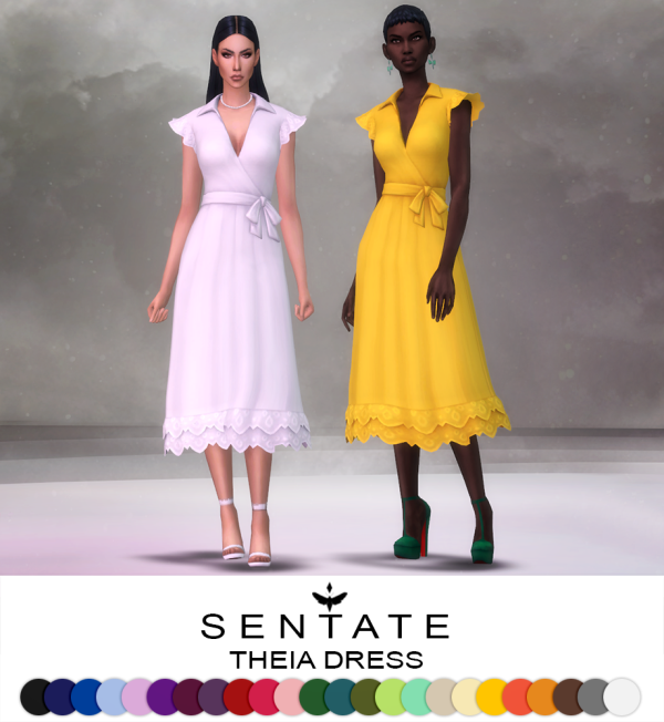 Maxis Match Theia Dress by simsfinds - The Sims 4 Custom Content