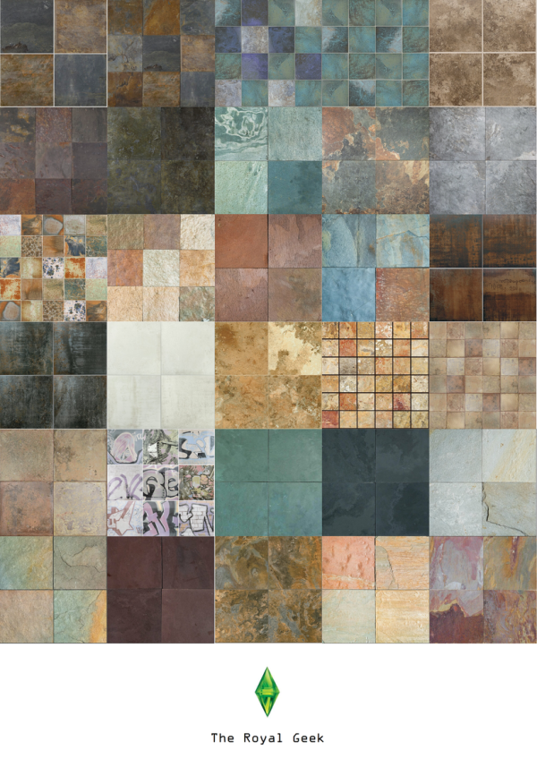 Alpha Stoned Tiles sims4 by simsfinds - The Sims 4 Custom Content