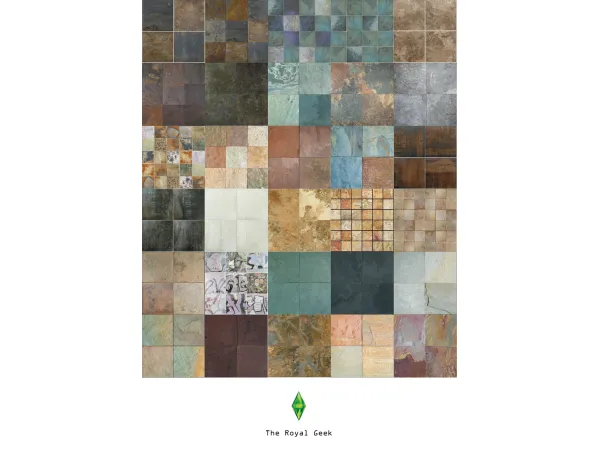 Alpha Stoned Tiles sims4 by trg - The Sims 4 Custom Content