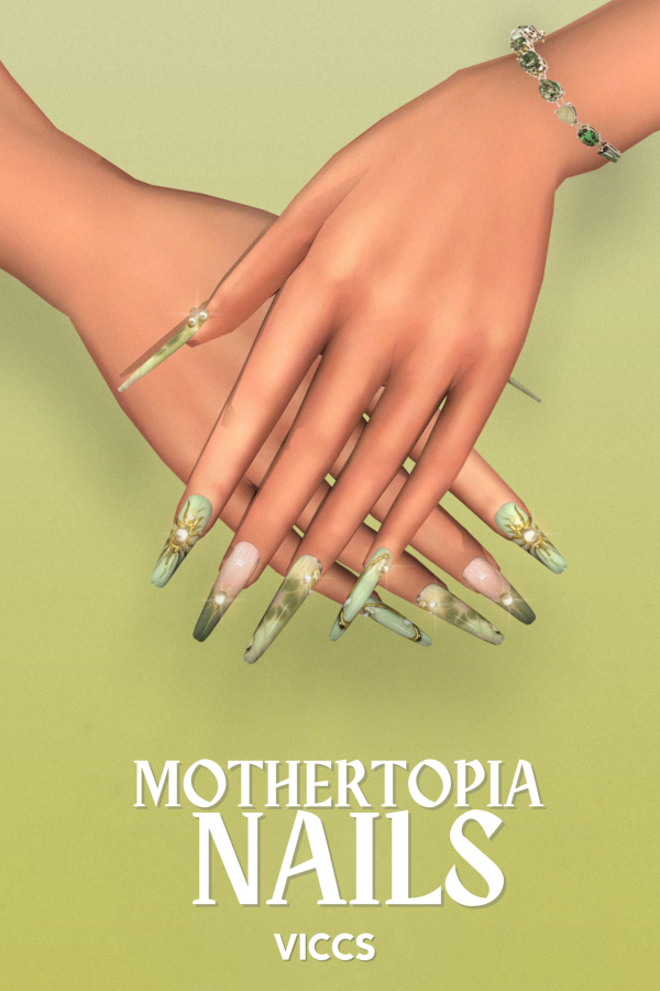 Mix VICCS_MOTHERTOPYA NAILS (TEEN ELDER) by viccs - The Sims 4 Custom Content