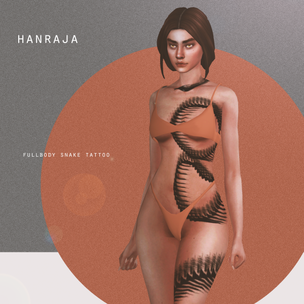 Mix FULLBODY SNAKE TATTOO by simsfinds - The Sims 4 Custom Content