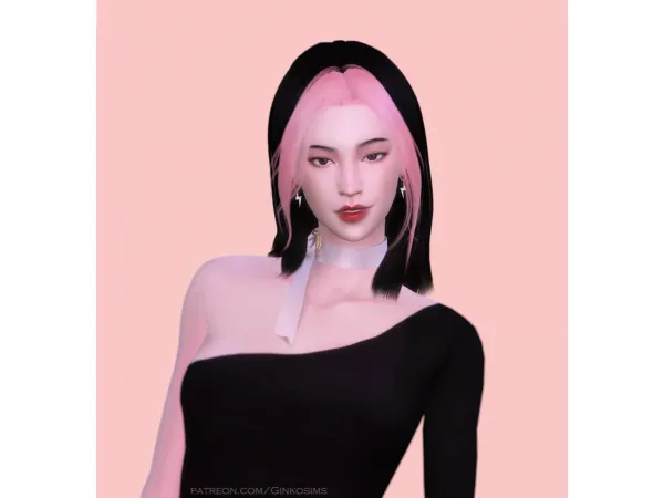 Alpha Female Hair G3 by ginko0613 - The Sims 4 Custom Content