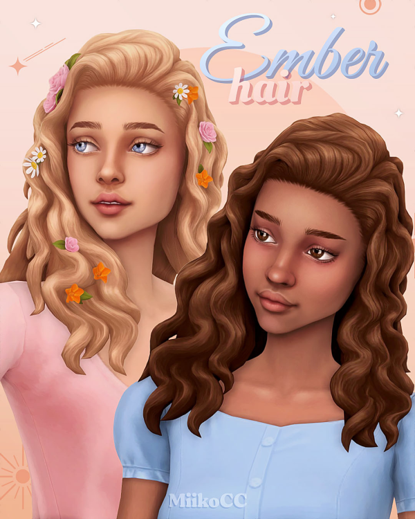 Maxis Match Ember hair by simsfinds - The Sims 4 Custom Content
