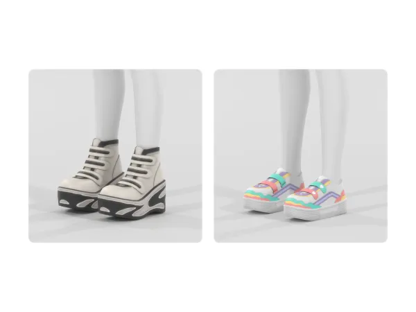 Mix random shoes 01 by simsfinds - The Sims 4 Custom Content