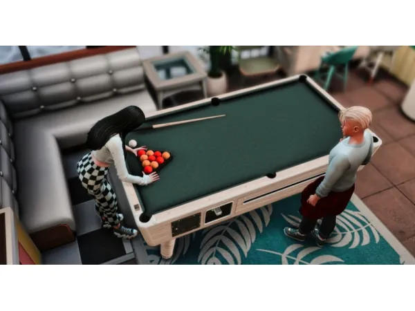 Mix Functional Pool Table by UTOPYA_cc - The Sims 4 Custom Content