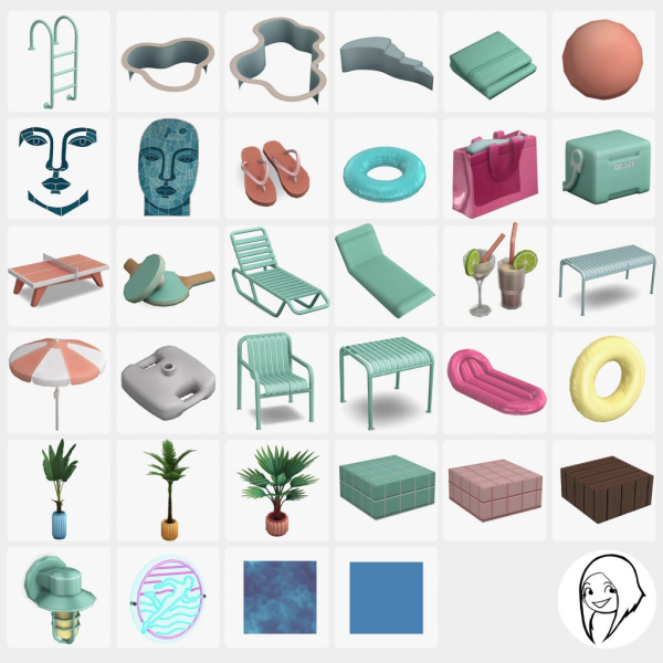 Mix Splash sass pool sims 4 by simsfinds - The Sims 4 Custom Content