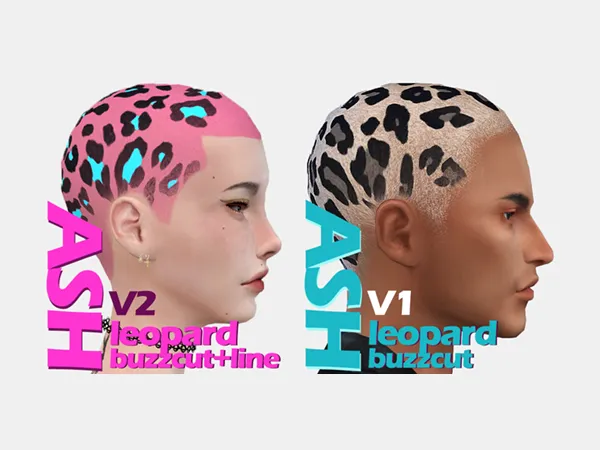 ashwwa Leopard print buzzcut V1 & V2