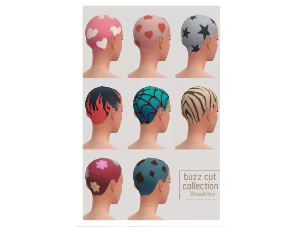 Mix buzz cut collection simmer by aries - The Sims 4 Custom Content