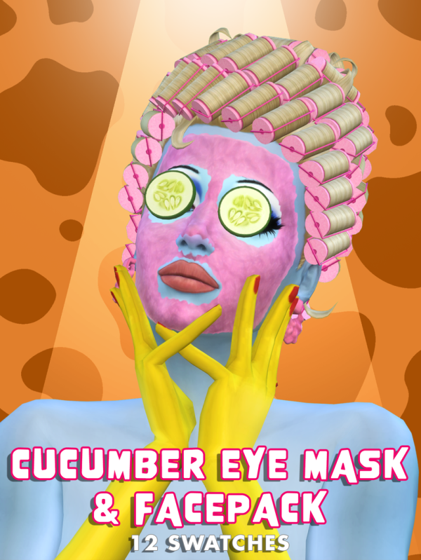 Maxis Match Cucumber Eye Mask Facepack by simsfinds - The Sims 4 Custom Content