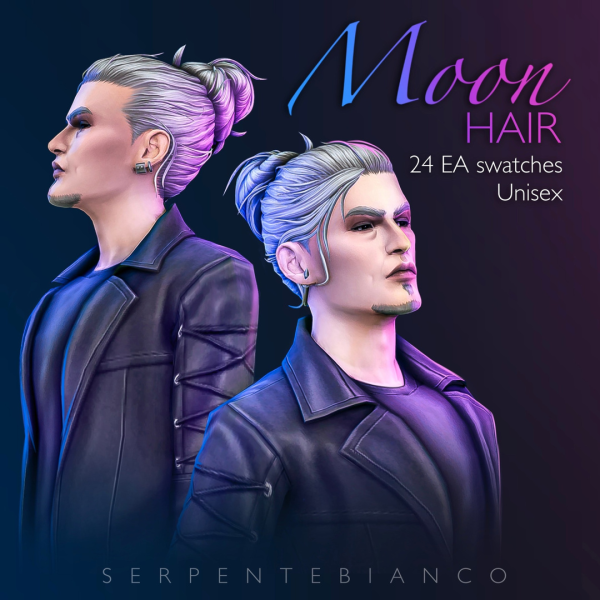 Maxis Match MOON HAIR by simsfinds - The Sims 4 Custom Content