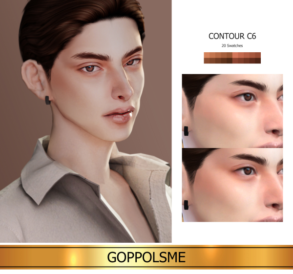 Alpha GPME GOLD Face Contour C6 by simsfinds - The Sims 4 Custom Content