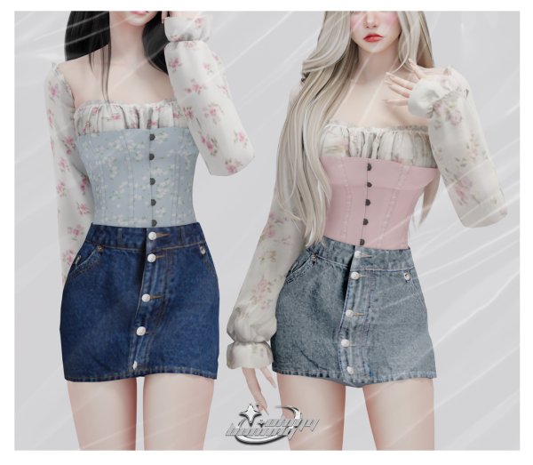 Alpha Shelly Outfit Set by ohmybunnny2 - The Sims 4 Custom Content