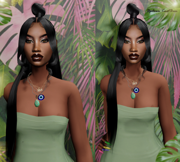Alpha UpDown Knot Bun by simsfinds - The Sims 4 Custom Content