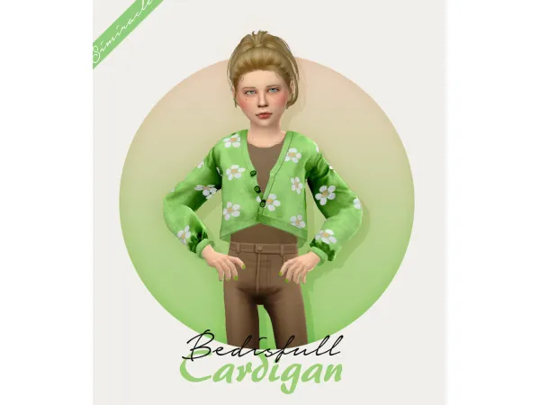 Maxis Match Bedisfull Cardigan Kids Version - The Sims 4 Custom Content