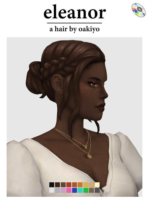 Maxis Match Eleanor Hair by simsfinds - The Sims 4 Custom Content