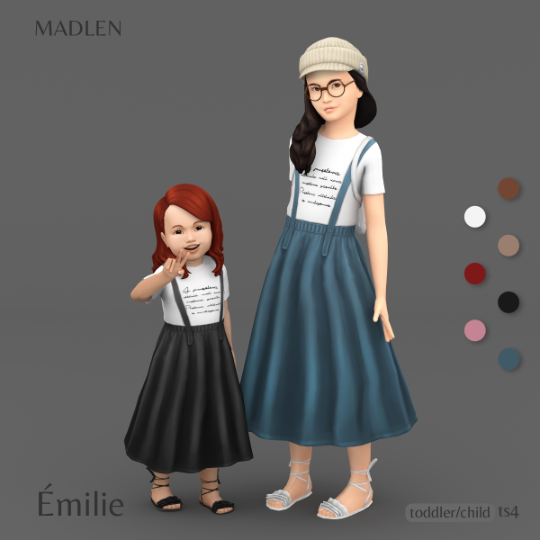 Maxis Match Emilie Outfit by madlensims - The Sims 4 Custom Content
