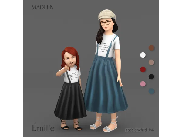 Maxis Match Emilie Outfit by Madlen - The Sims 4 Custom Content