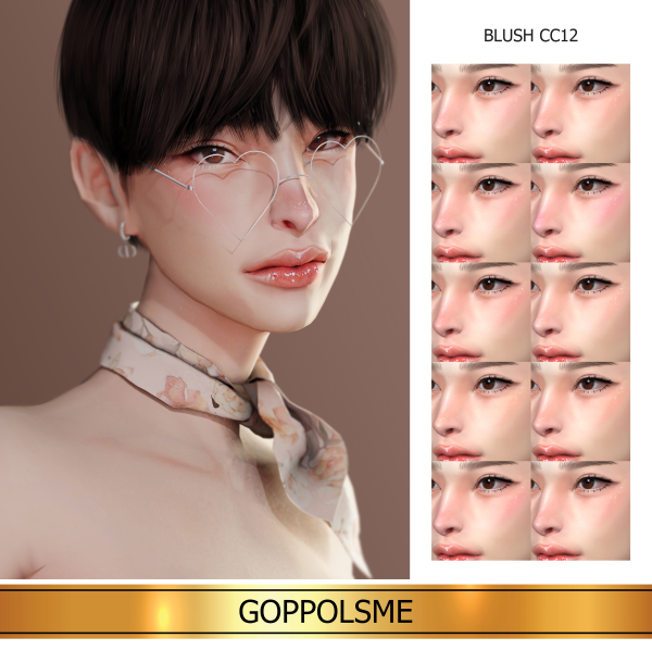 Alpha GPME GOLD Blush CC12 by simsfinds - The Sims 4 Custom Content