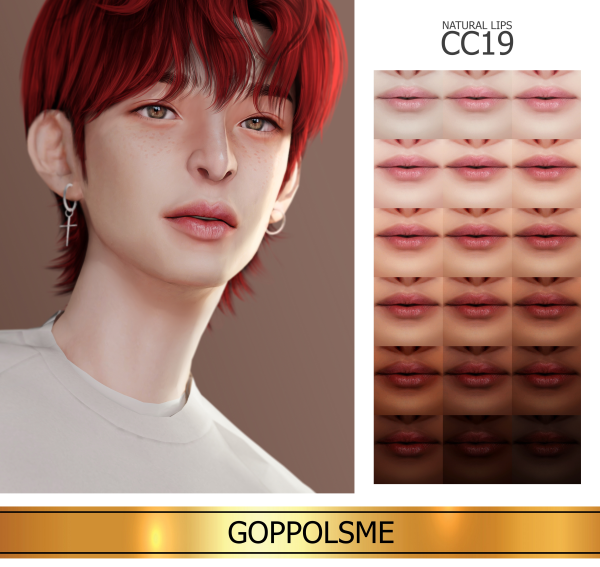 Alpha GPME GOLD Natural Lips CC19 by simsfinds - The Sims 4 Custom Content