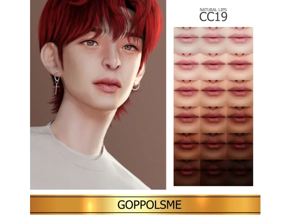 Alpha GPME GOLD Natural Lips CC19 by GoppolsMe - The Sims 4 Custom Content