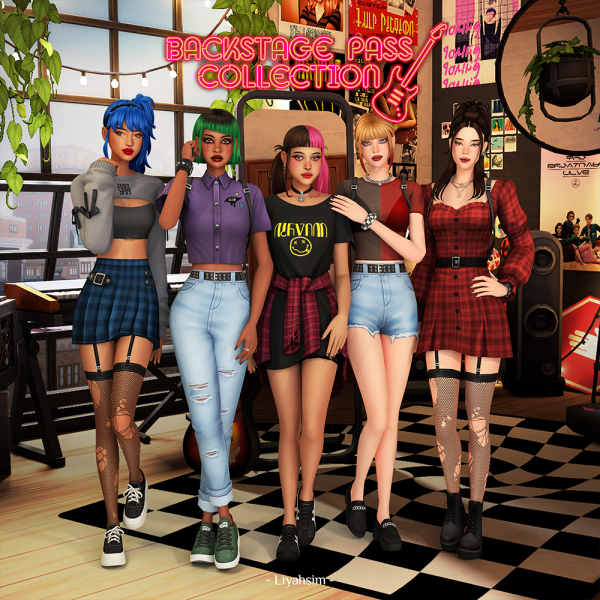 Maxis Match Backstage Pass Collection by liyahsim - The Sims 4 Custom Content