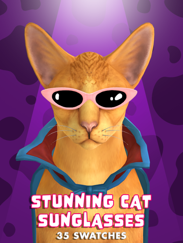 Maxis Match Stunning Cat Glasses by simsfinds - The Sims 4 Custom Content