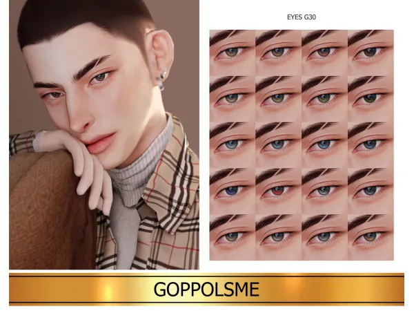 Alpha GPME GOLD Eyes G30 by GoppolsMe - The Sims 4 Custom Content