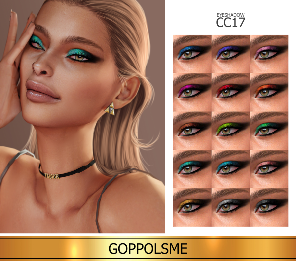 Alpha GPME GOLD Eyeshadow 17 by simsfinds - The Sims 4 Custom Content