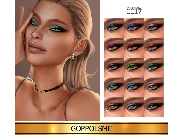Alpha GPME GOLD Eyeshadow 17 by GoppolsMe - The Sims 4 Custom Content