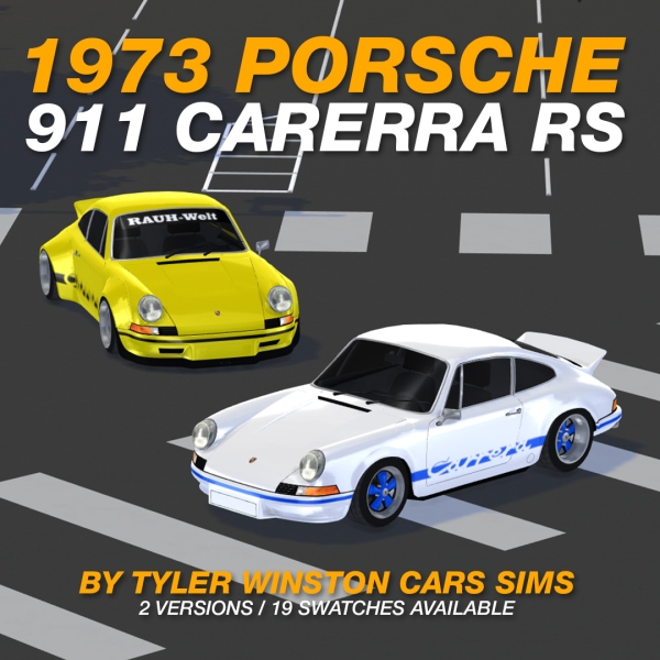 Alpha Tyler Winston Cars 1973 Porsche 911 Carrera RS by tylerwcars - The Sims 4 Custom Content