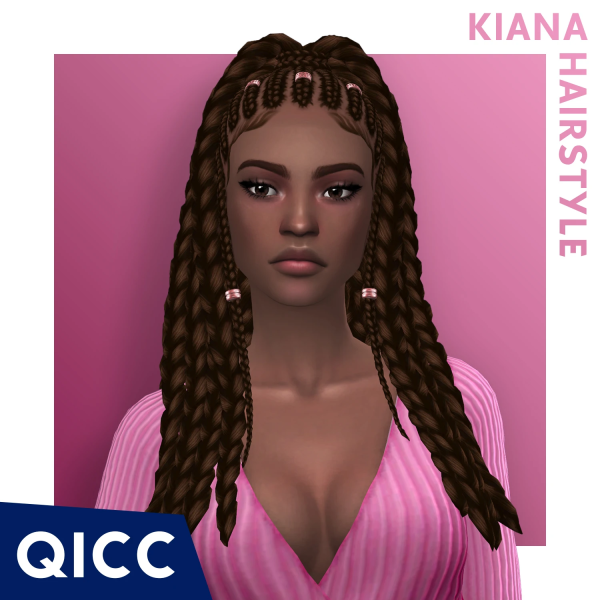 Maxis Match qicc Kiana Hair by itsqicc - The Sims 4 Custom Content