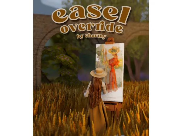 Mix easel override by charmy - The Sims 4 Custom Content