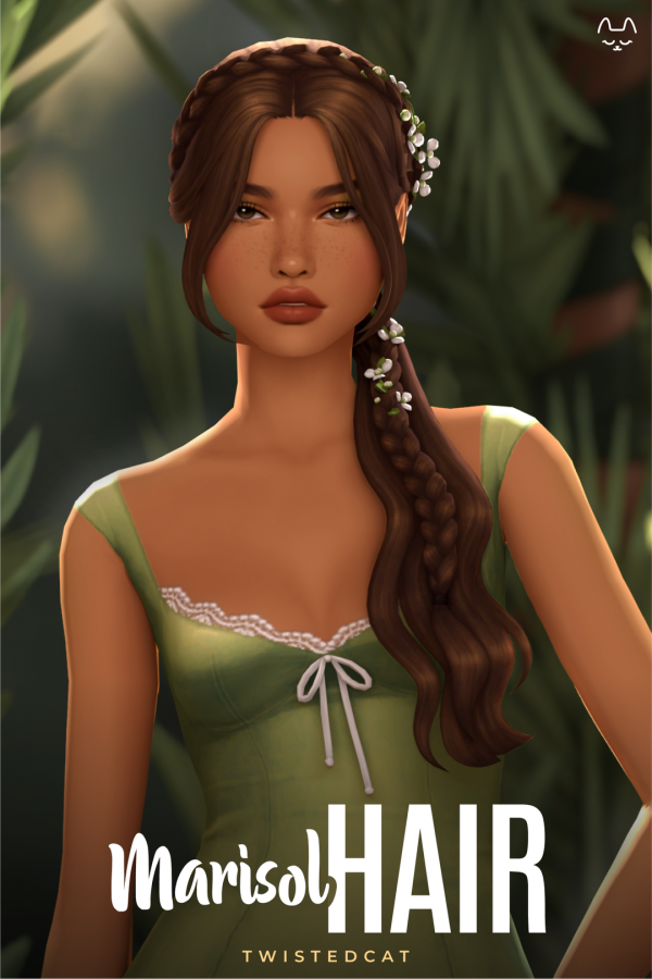Maxis Match Marisol Hair by simsfinds - The Sims 4 Custom Content