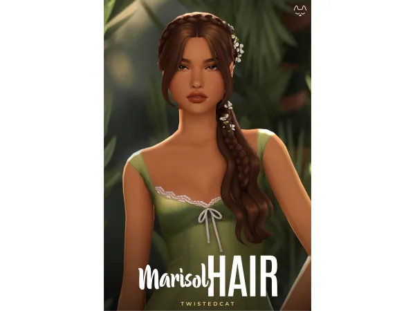 Maxis Match Marisol Hair by TwistedCat - The Sims 4 Custom Content