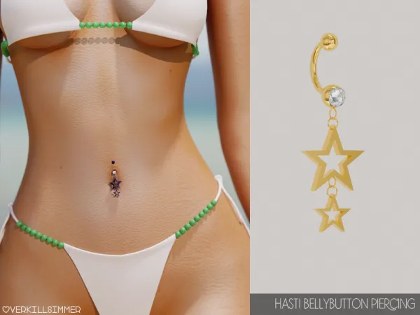 Alpha Hasti bellybutton piercing - The Sims 4 Custom Content
