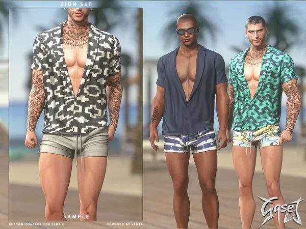 Alpha GASET Zion Top (Sample) - The Sims 4 Custom Content