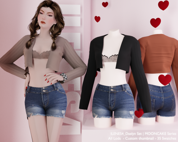 Alpha ILN Daelyn Set by ilenes4 - The Sims 4 Custom Content