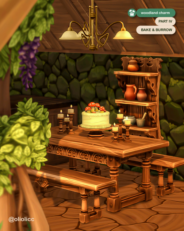 Maxis Match Woodland Charm Part IV Bake Burrow by simsfinds - The Sims 4 Custom Content
