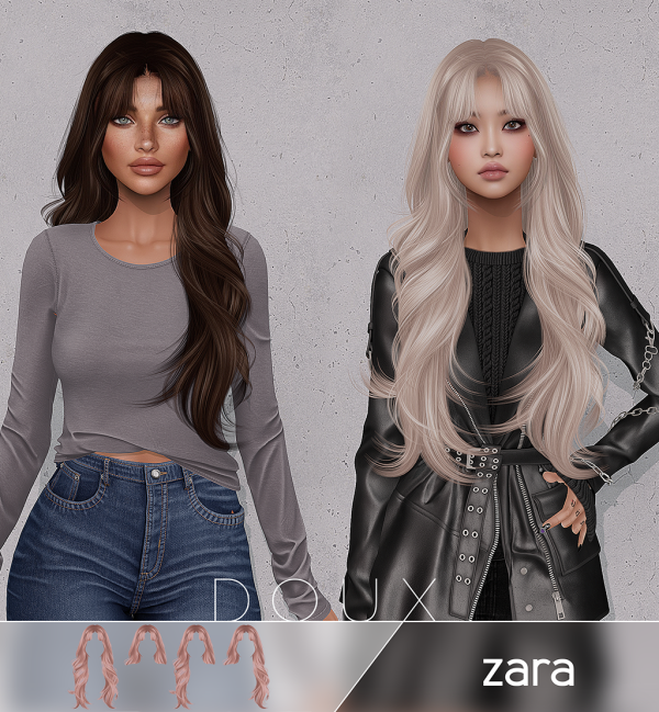 Alpha Doux Zara Hairstyle by douxhair - The Sims 4 Custom Content
