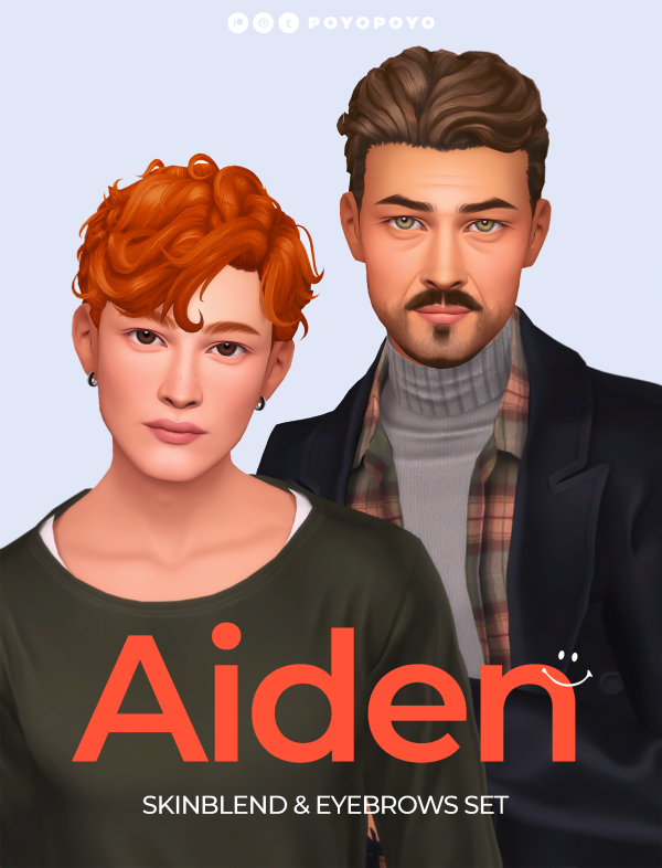 Maxis Match AIDEN MALE SKINBLEND EYEBROWS SET by simsfinds - The Sims 4 Custom Content