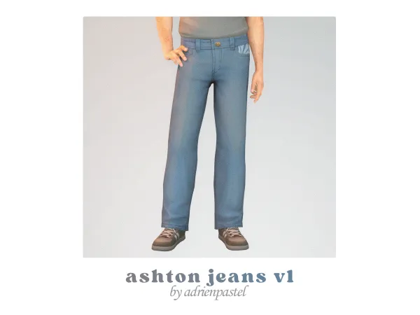 Maxis Match Ashton Jeans by adrienpastel - The Sims 4 Custom Content