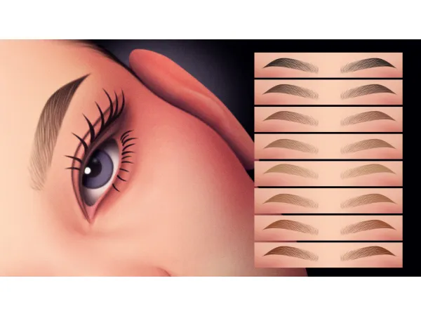 Maxis Match VOLUMIZED 2D EYEBROWS MC11 V1 by modcollective - The Sims 4 Custom Content