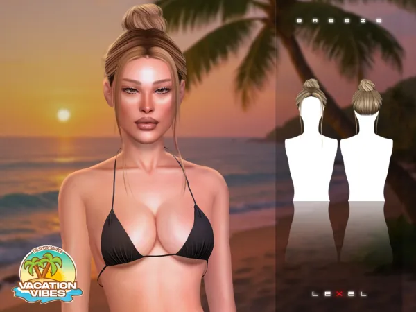 Alpha LEXEL Breeze ( adult hairstyle ) by lexel - The Sims 4 Custom Content