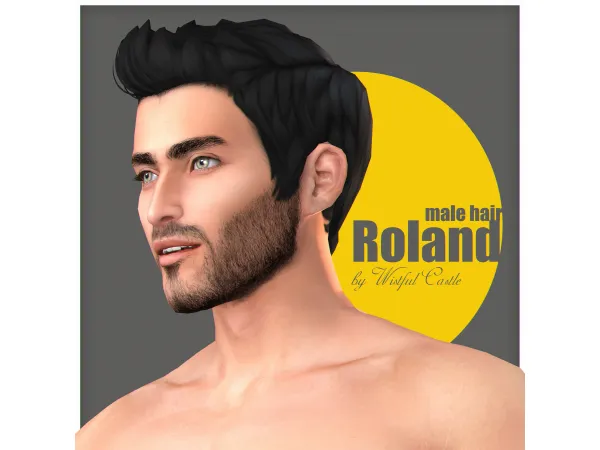 Maxis Match Roland (male hair) by Wistful Castle - The Sims 4 Custom Content
