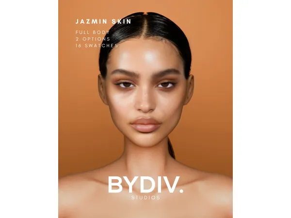 Alpha JAZMIN SKIN by bydiv - The Sims 4 Custom Content