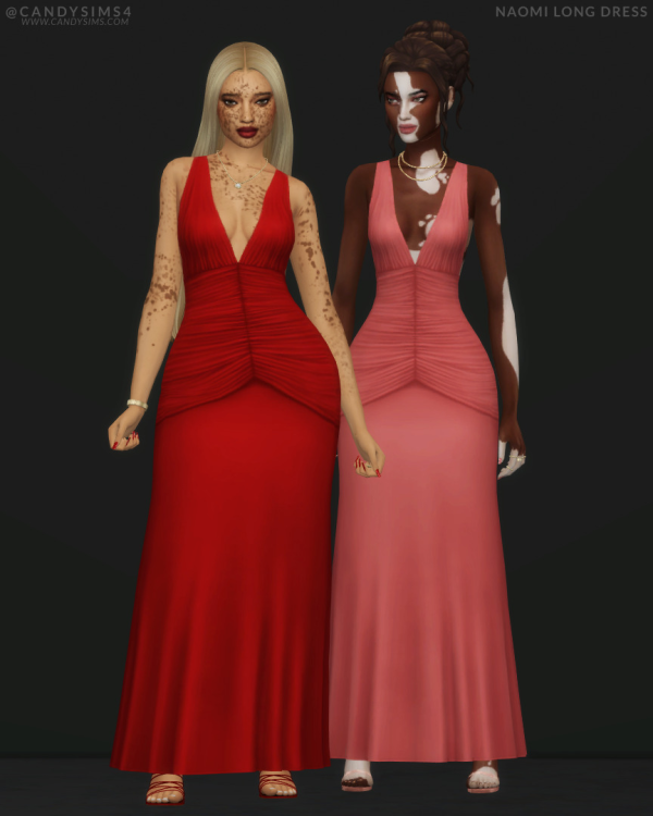 Maxis Match NAOMI LONG DRESS by simsfinds - The Sims 4 Custom Content