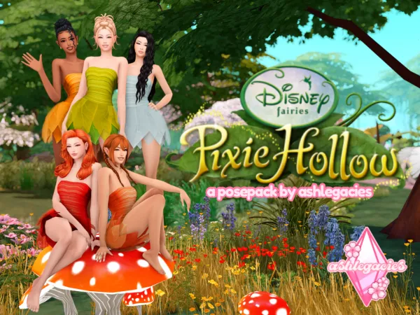 Mix Pixie Hollow Posepack by ashlegacies - The Sims 4 Custom Content