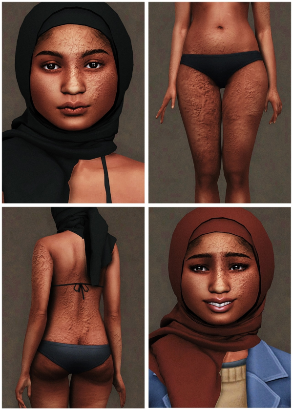 Mix SCARS ONE OVERLAY by simsfinds - The Sims 4 Custom Content