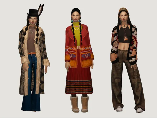 native american lookbook with Kai by paranoia0612 - The Sims 2 Custom Content