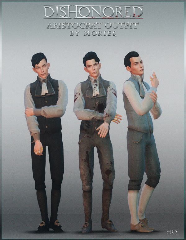 Alpha Aristocrat outfit Dishonored by simsfinds - The Sims 4 Custom Content